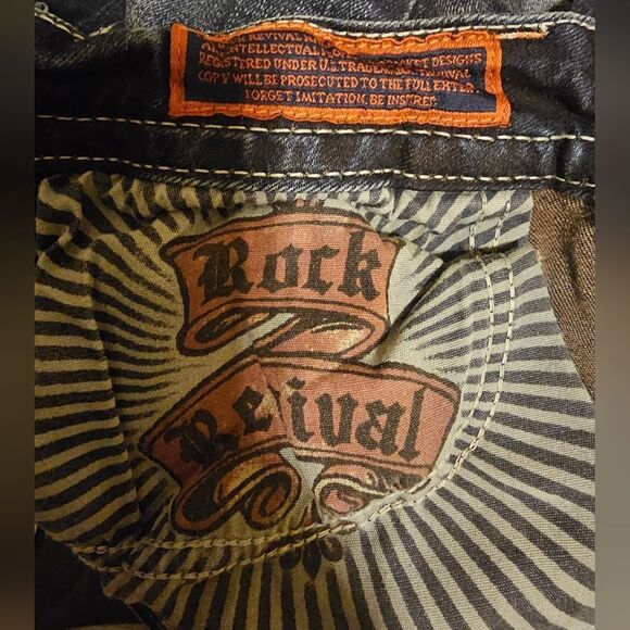 ROCK REVIVAL Essie Bootcut Jeans Sequin Bling - Size 28 - Picture 12 of 13